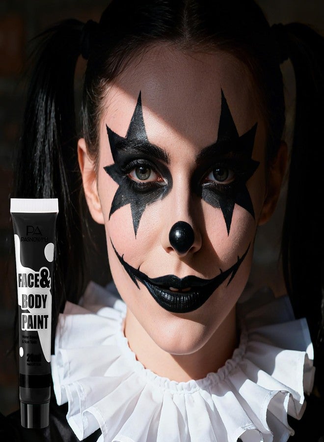 PASNOWFU Black Face Body Paint - Professional Water-Based Non-Toxic Body Painting for Zombie Vampire Halloween SFX Cosplay, Full Coverage Washable Cream for Costume Party Theater Stage Performance - Image 2